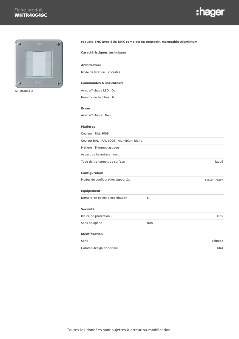 Imagen de la primera página del manual del dispositivo WHTR40649C