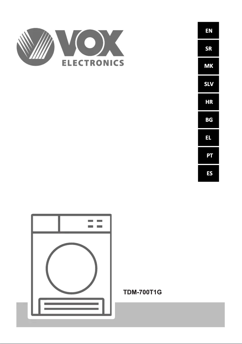 Página 1 del manual Manual de usuario VOX TDM-700T1G