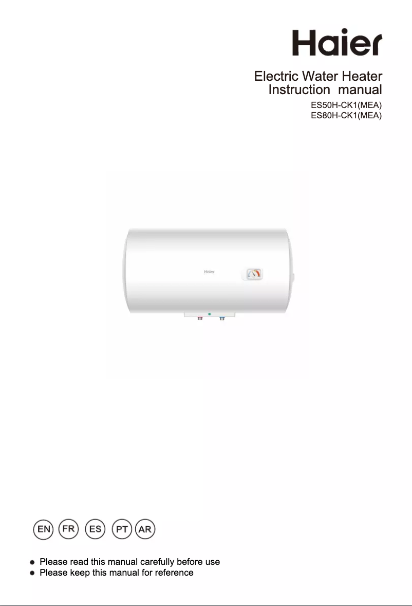 Página 1 del manual Manual de usuario Haier ES50H-CK1