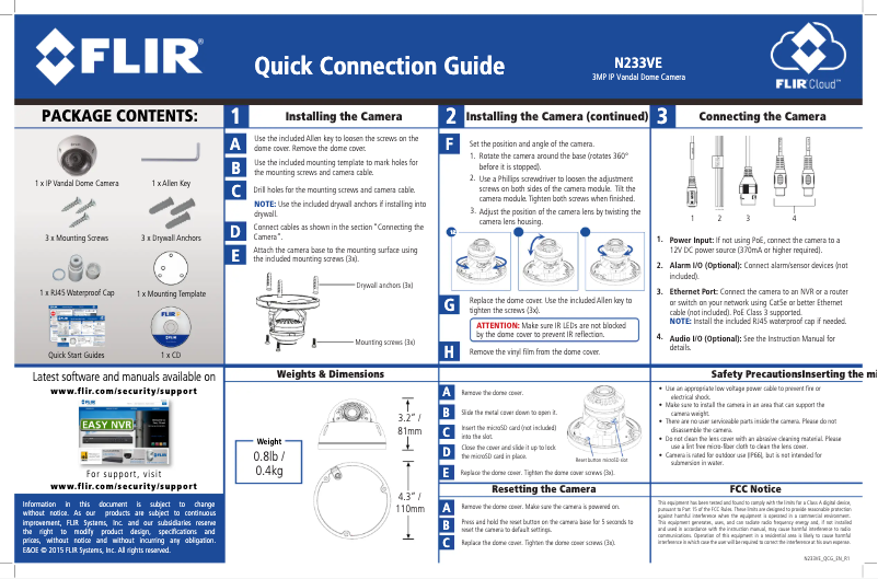 Imagen de la primera página del manual del dispositivo N233VE