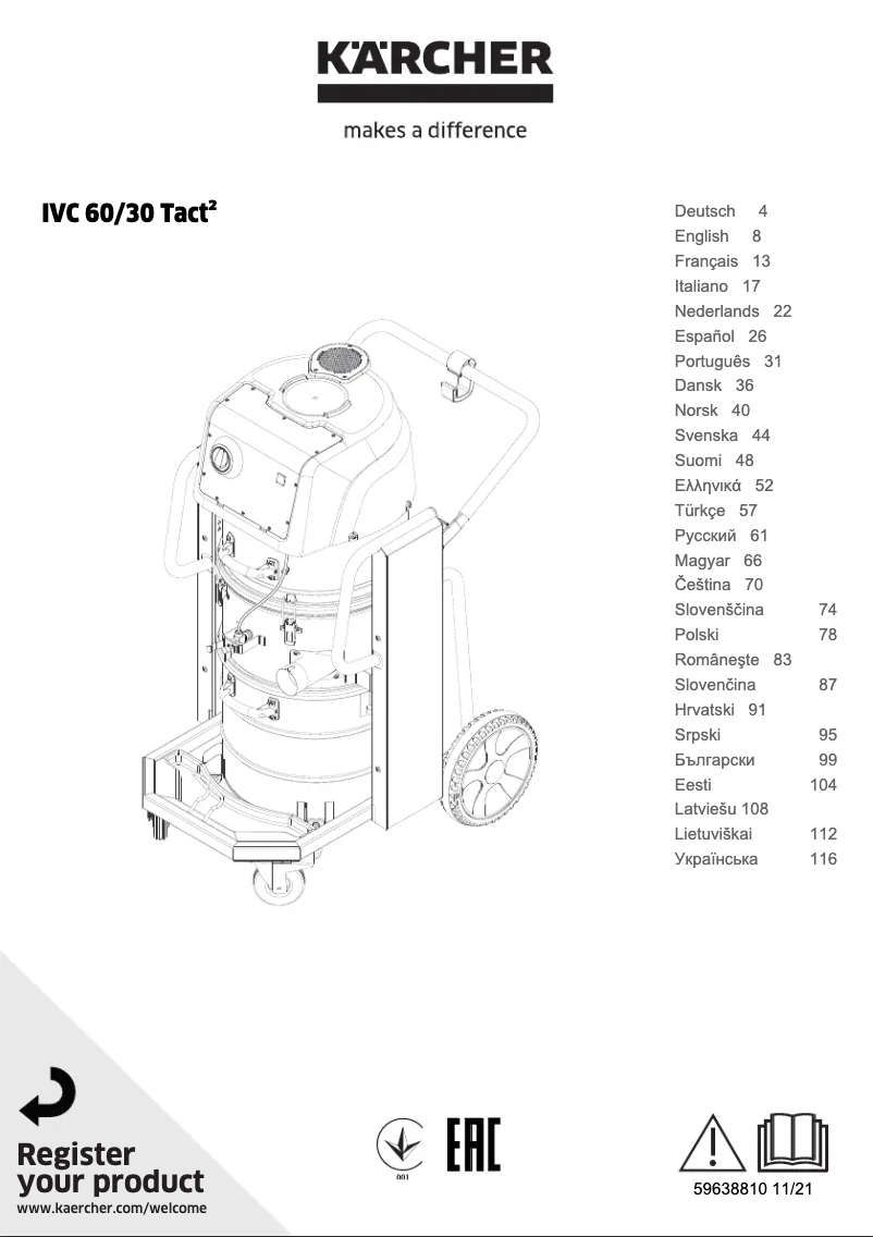 Imagen de la primera página del manual del dispositivo IVC 60/30 Tact²