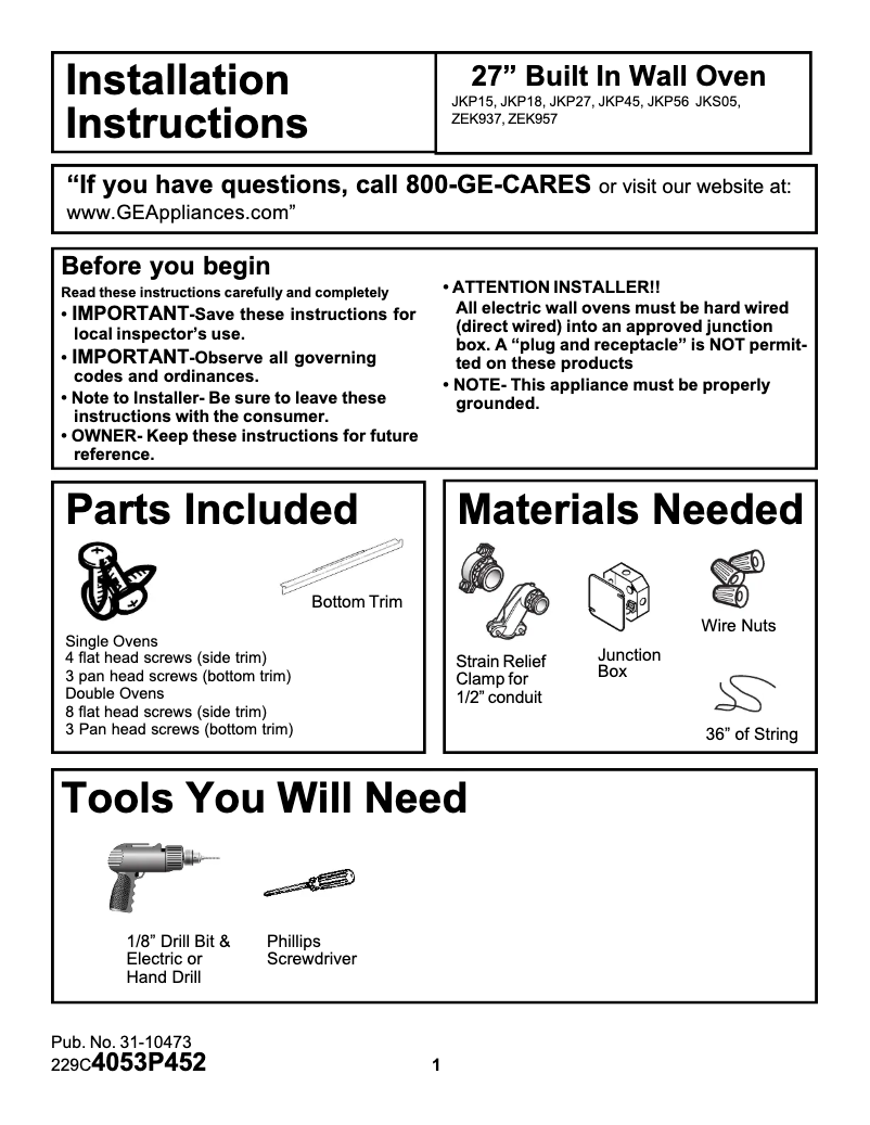 Imagen de la primera página del manual del dispositivo ZEK957WDWW