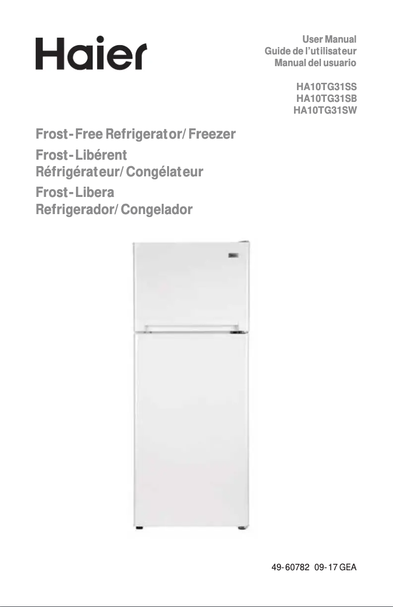 Imagen de la primera página del manual del dispositivo HA10TG31SB