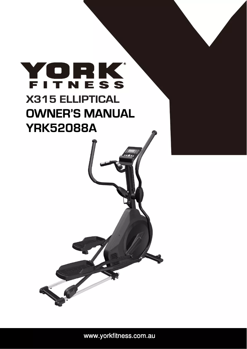 Página nº 1 - Manual de usuario York Fitness X315