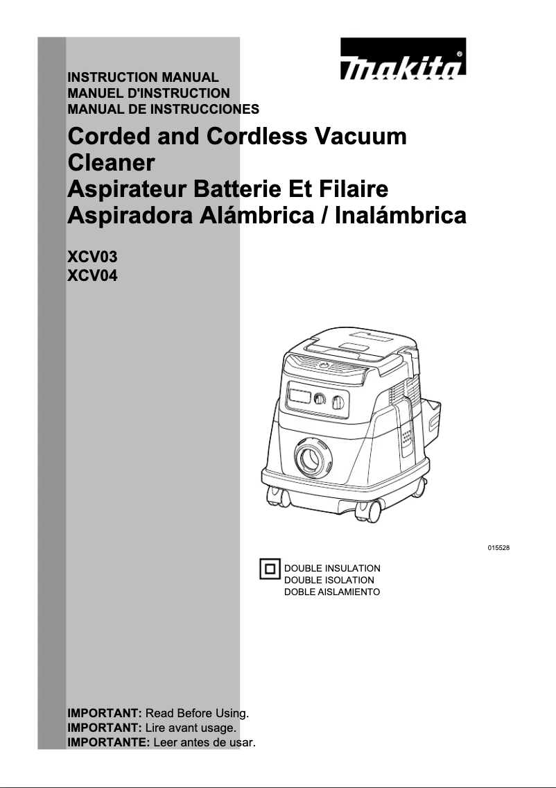 Imagen de la primera página del manual del dispositivo XCV04