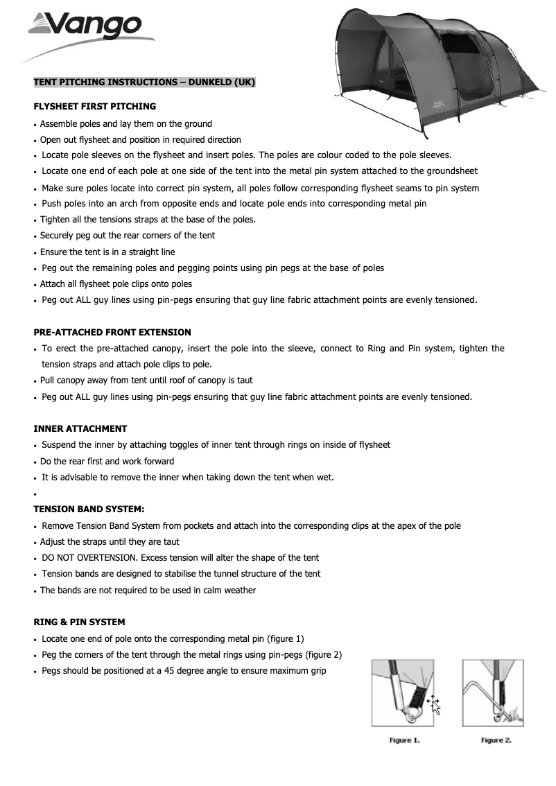 Página nº 1 - Manual de usuario Vango Dunkeld 500