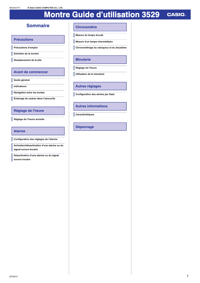 Página nº 1 - Manual de usuario Casio G-Shock GM-6900