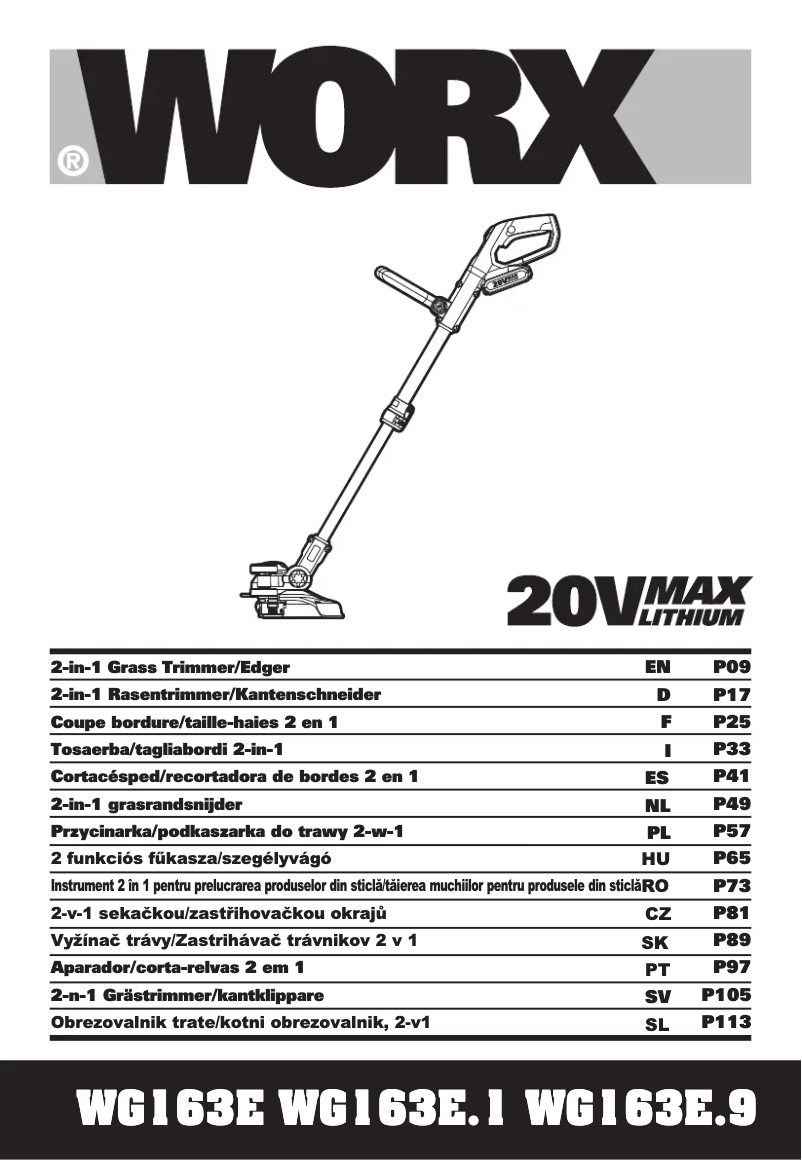 Página 1 del manual Manual de usuario Worx WG163E.1