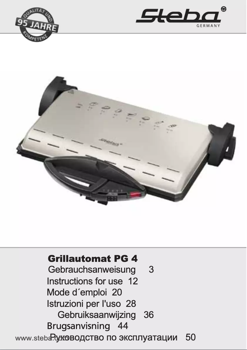 Página 1 del manual Manual de usuario Steba PG 4.4