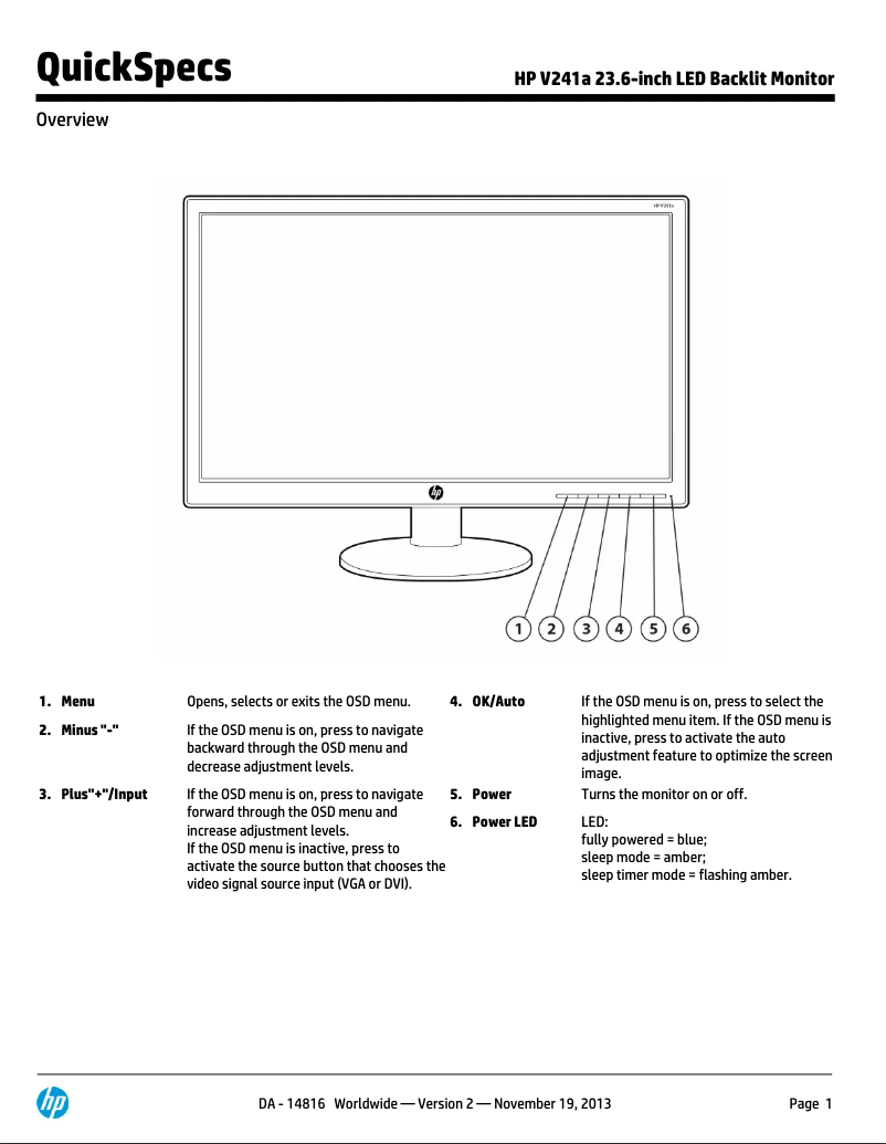 Página 1 del manual Manual de usuario HP V241a