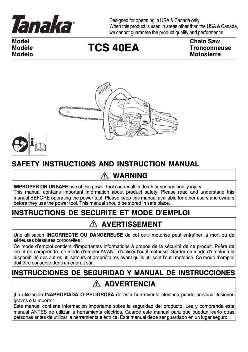 Imagen de la primera página del manual del dispositivo TCS40EA