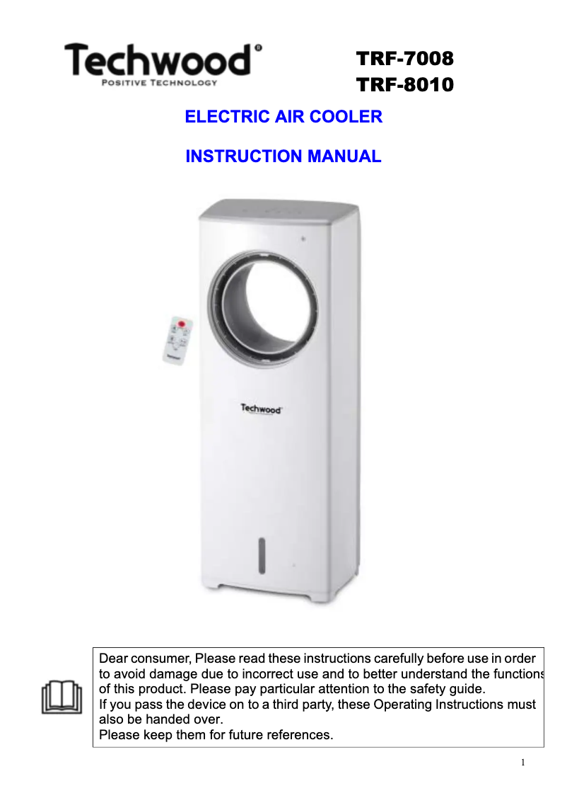 Imagen de la primera página del manual del dispositivo TRF-7008