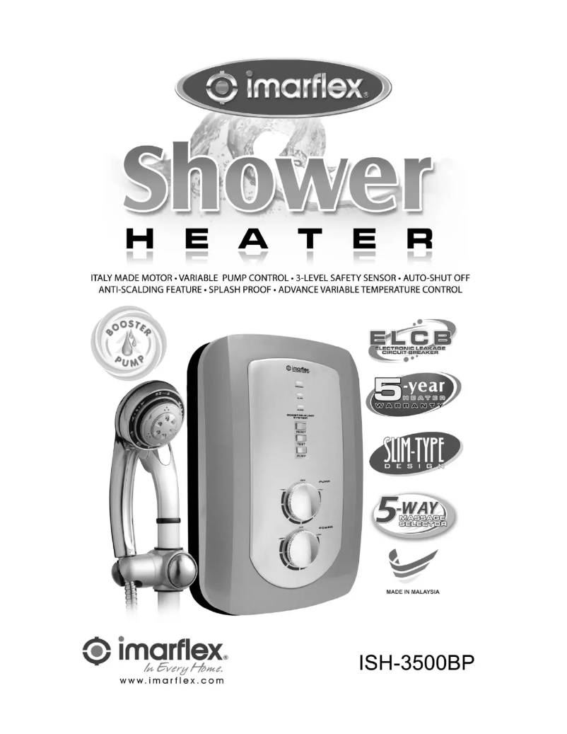 Imagen de la primera página del manual del dispositivo ISH-3500BP