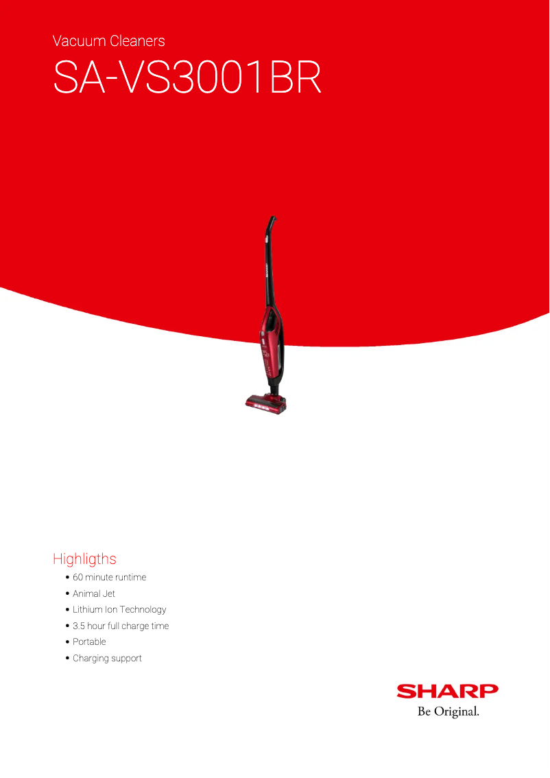 Página 1 del manual Manual de usuario Sharp SA-VS3001BR