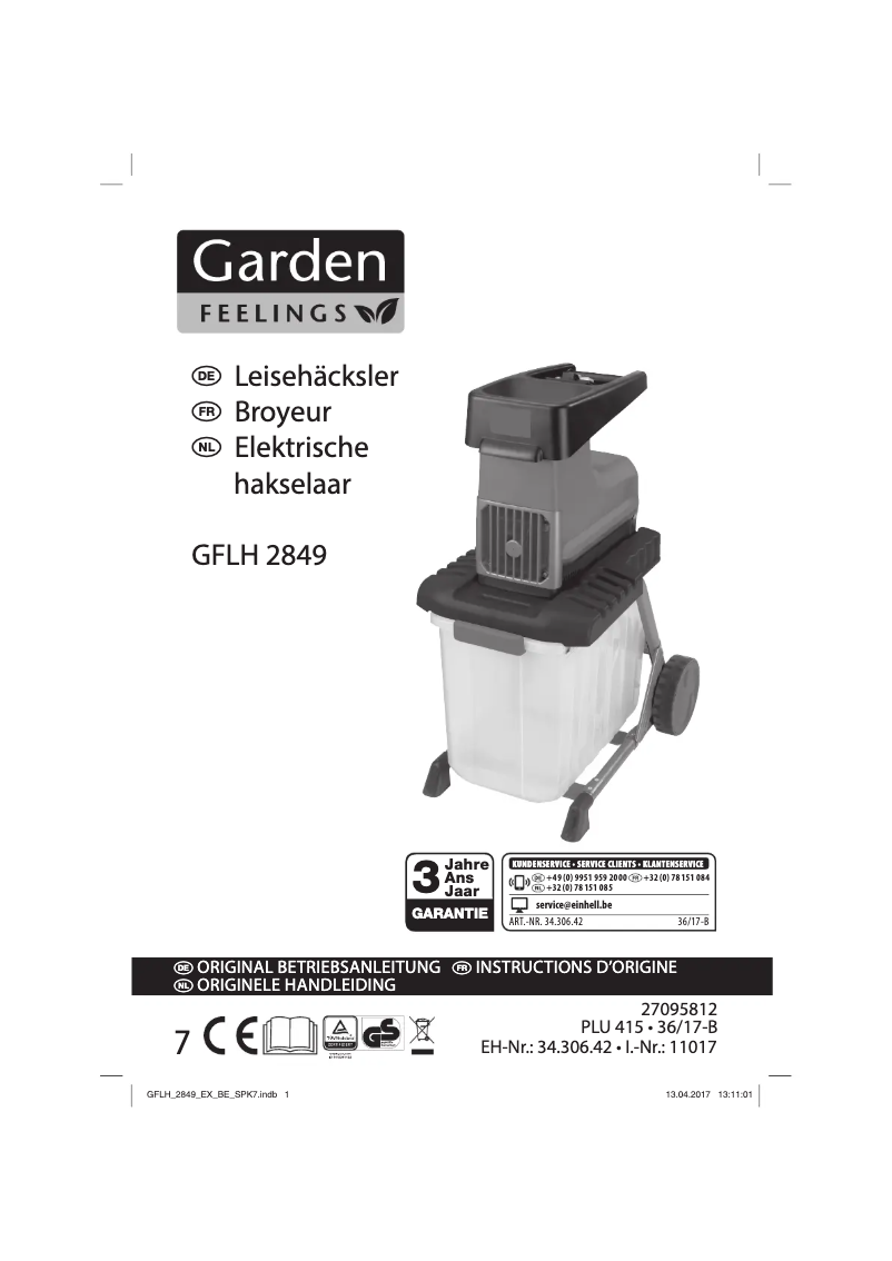 Imagen de la primera página del manual del dispositivo GFLH 2849