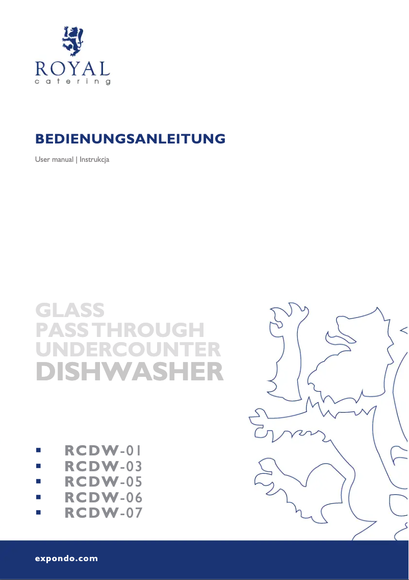 Imagen de la primera página del manual del dispositivo RCDW-03