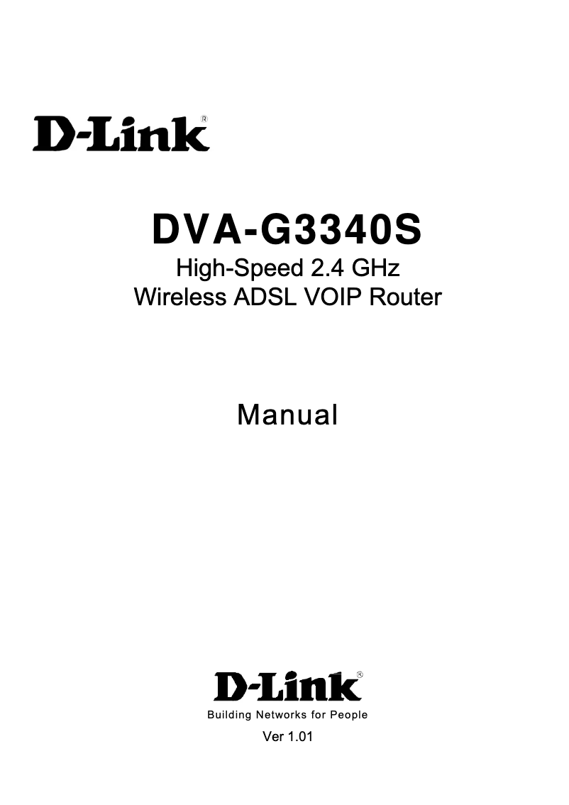 Imagen de la primera página del manual del dispositivo DVA-G3340S