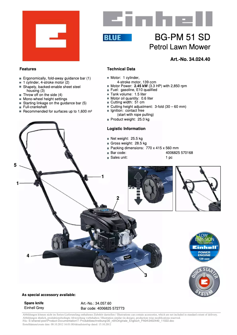 Imagen de la primera página del manual del dispositivo BG-PM 51 SD