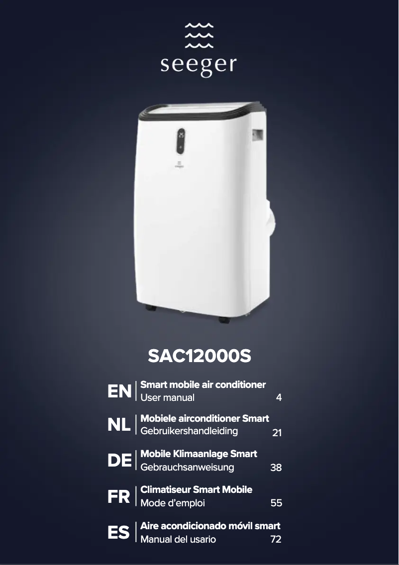 Imagen de la primera página del manual del dispositivo SAC12000S