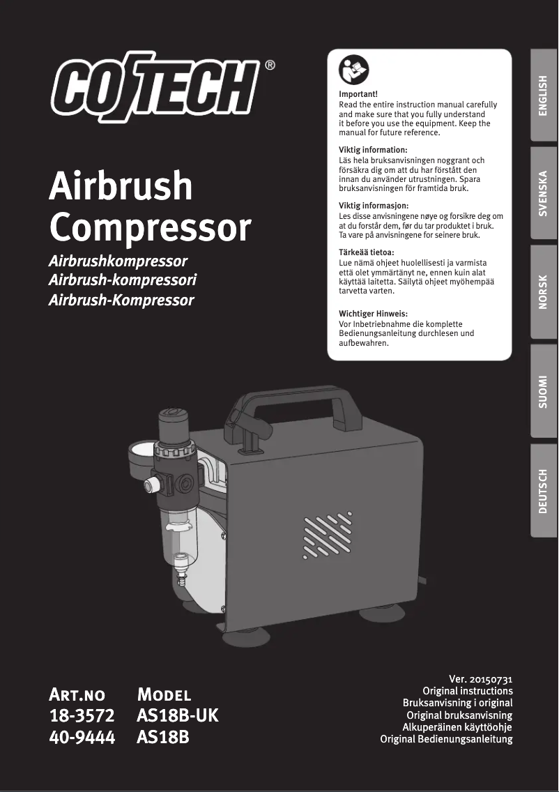 Imagen de la primera página del manual del dispositivo 40-9444