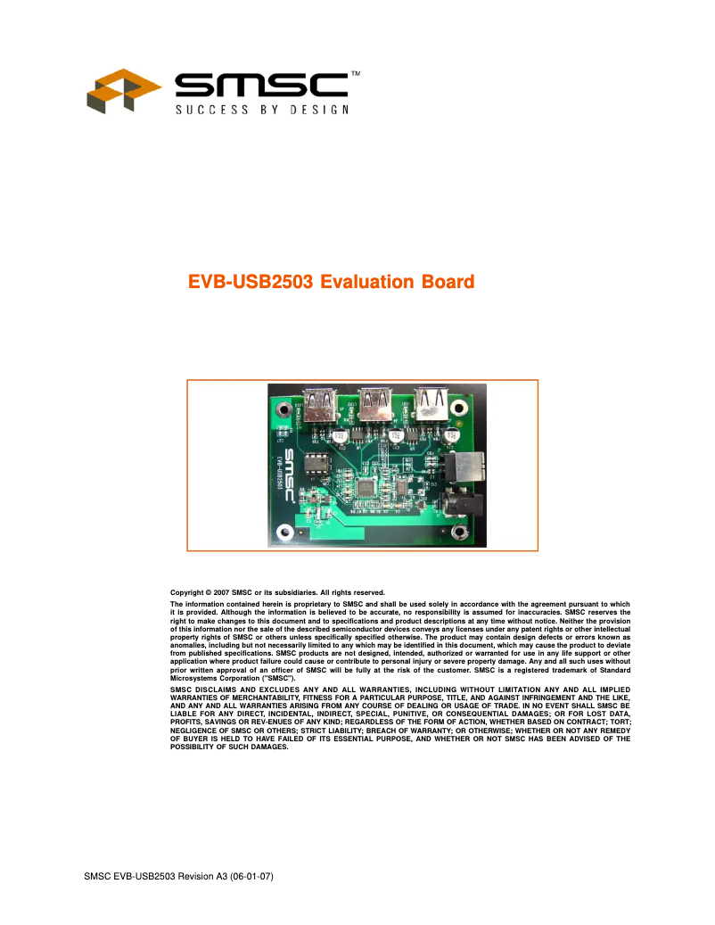 Imagen de la primera página del manual del dispositivo USB2503A