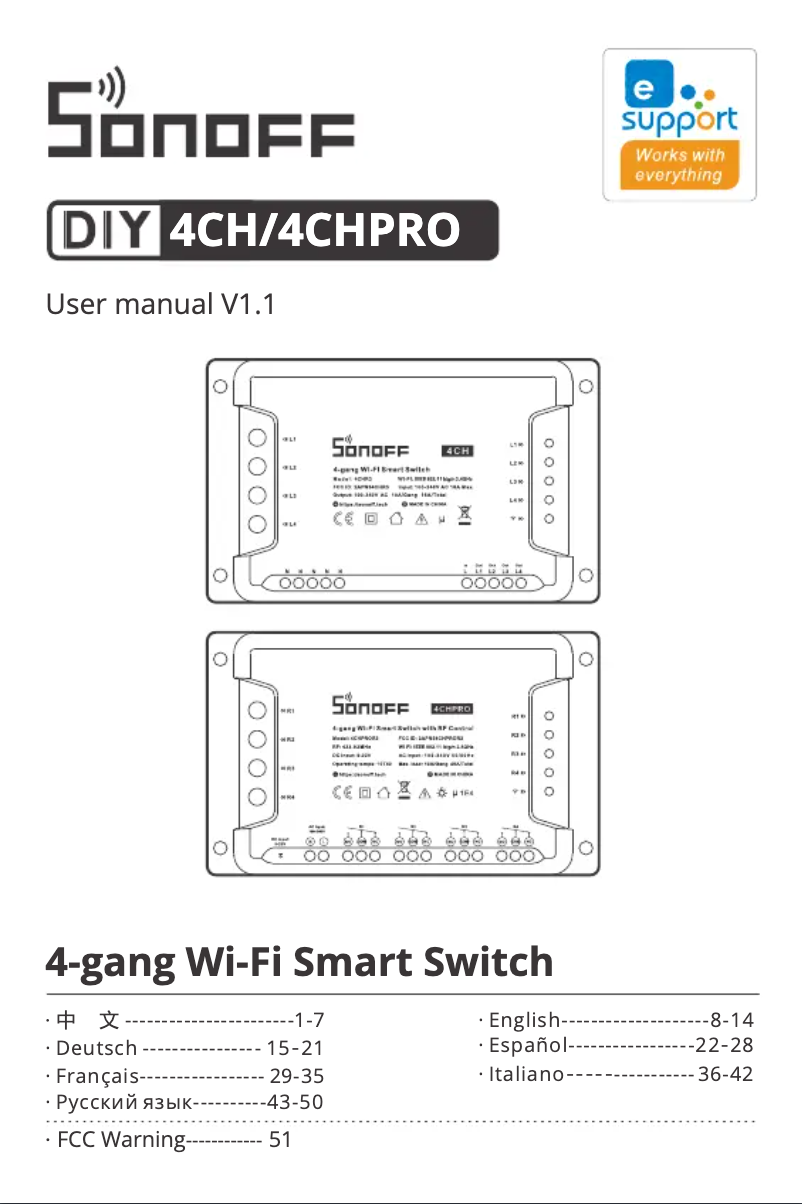 Imagen de la primera página del manual del dispositivo 4CHR3