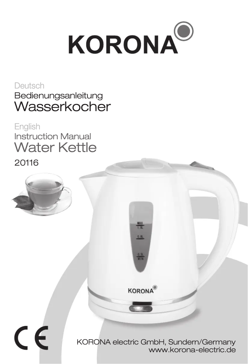 Imagen de la primera página del manual del dispositivo 20116