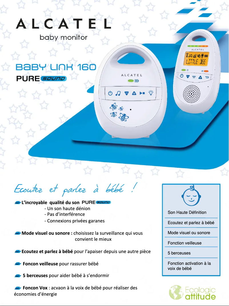 Imagen de la primera página del manual del dispositivo Baby Link 160
