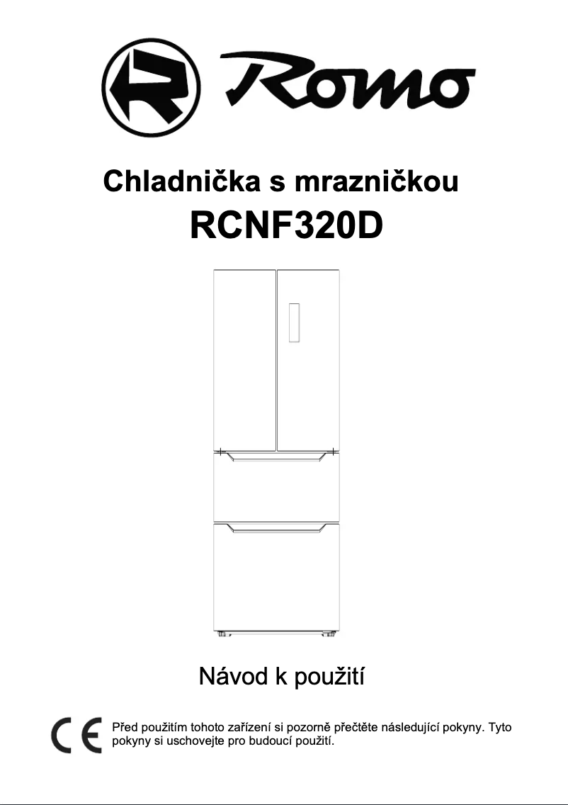 Página 1 del manual Guía de instalación Romo RCNF320D