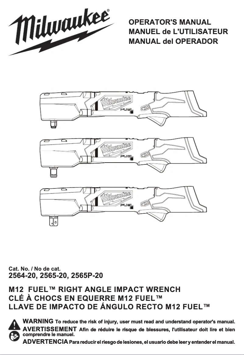 Imagen de la primera página del manual del dispositivo M12 Fuel 2565-22
