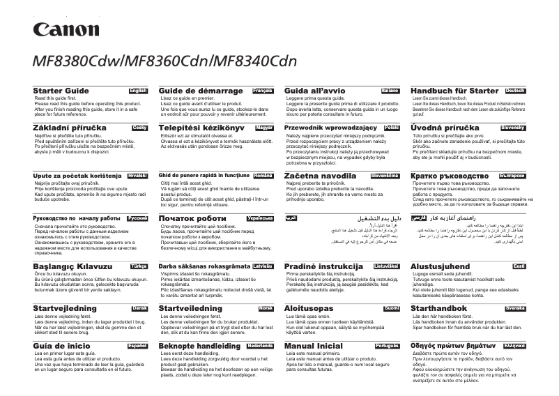 Página 1 del manual Manual de usuario Canon i-SENSYS MF8340Cdn