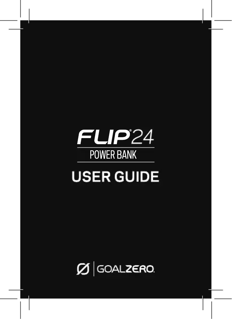 Página 1 del manual Manual de usuario Goal Zero Flip 24