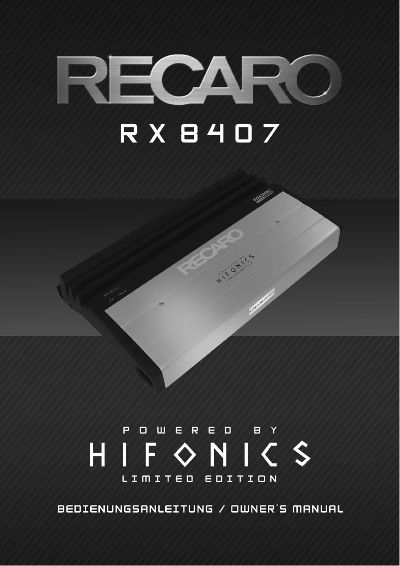 Imagen de la primera página del manual del dispositivo RX 8407