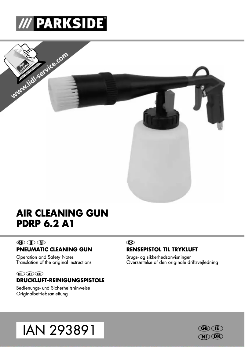 Página 1 del manual Manual de usuario Parkside PDRP 6.2 A1