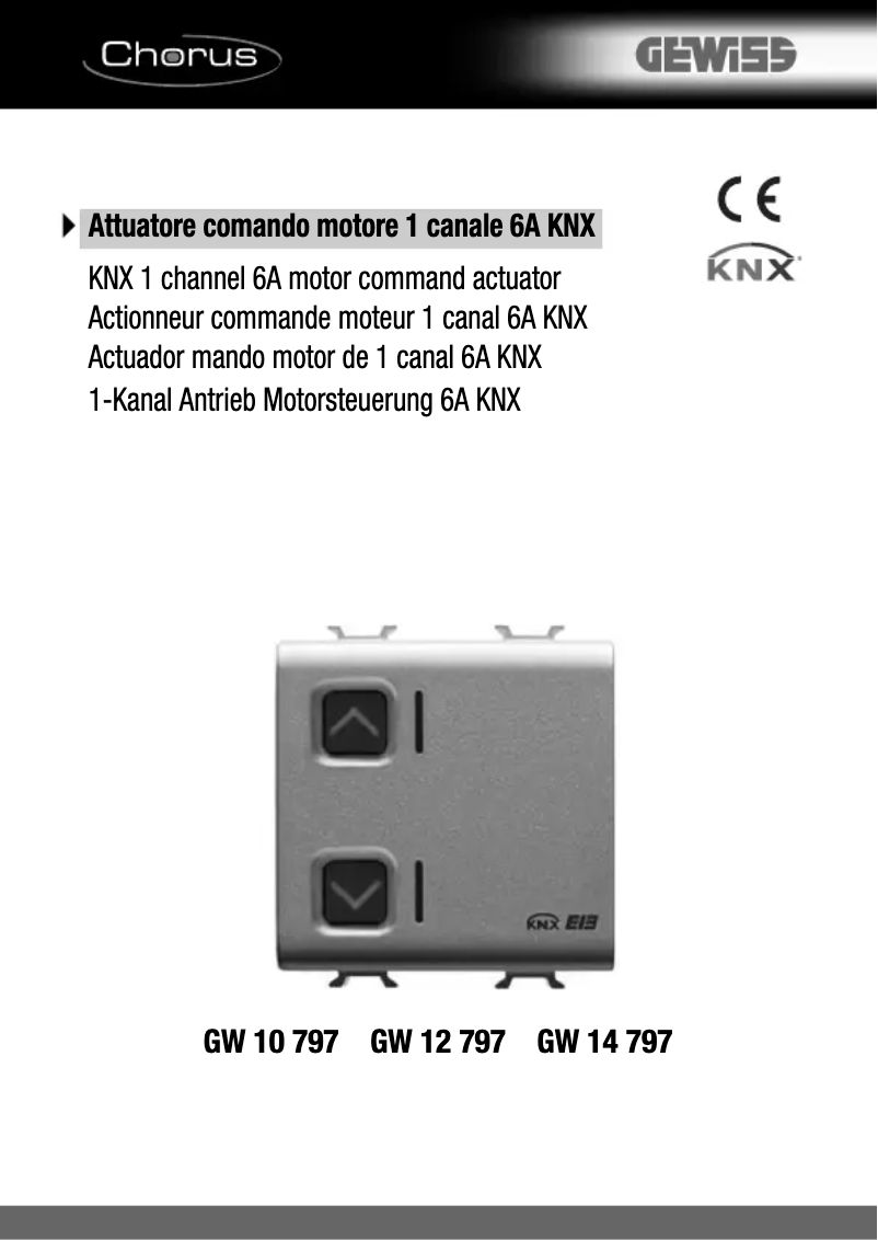 Página 1 del manual Manual de usuario Gewiss GW12797