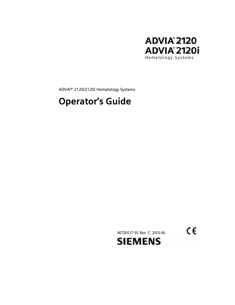 Página 1 del manual Manual de usuario Advia 2120i