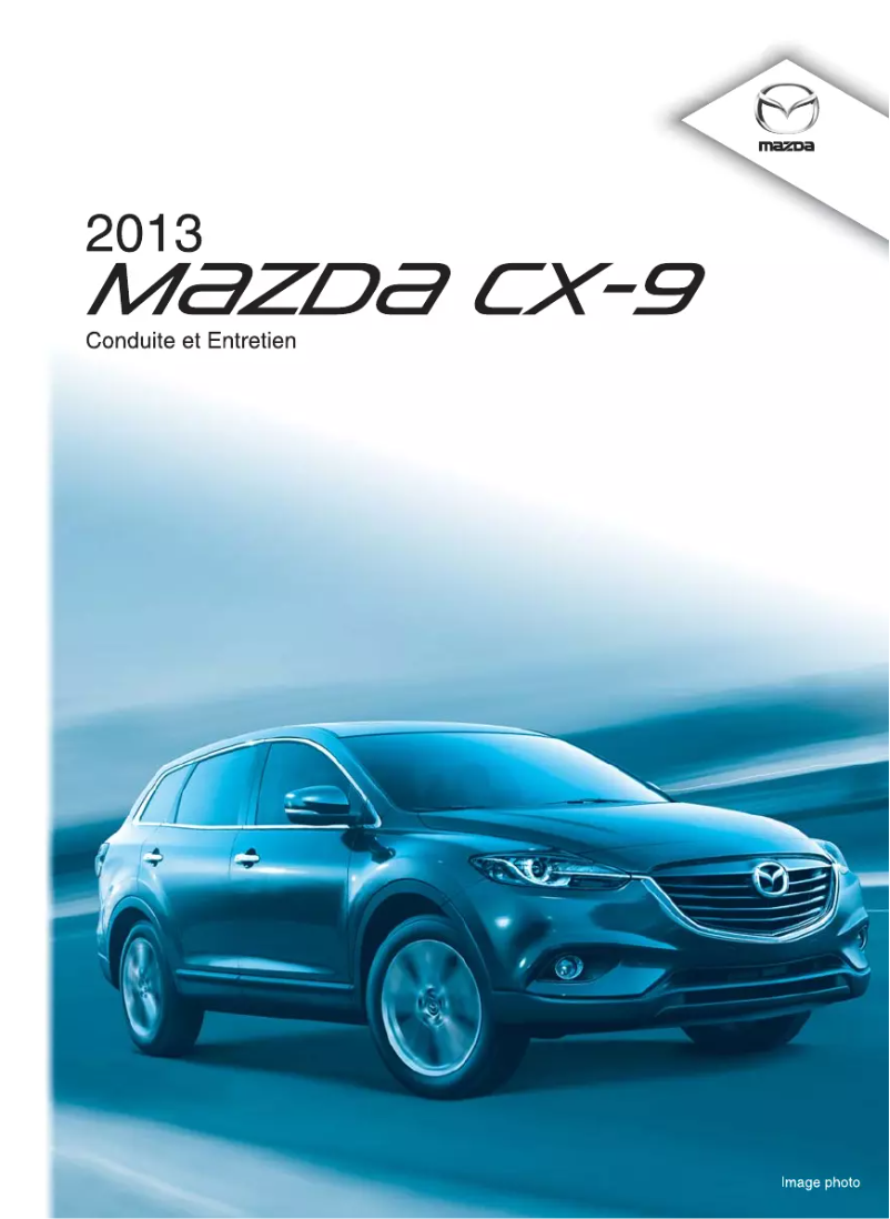 Imagen de la primera página del manual del dispositivo CX-9 (2013)