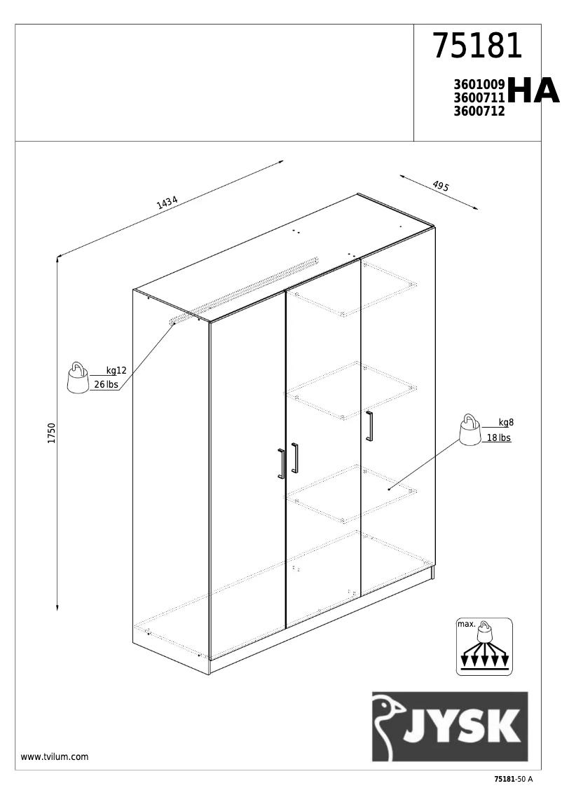 Imagen de la primera página del manual del dispositivo Hagendrup (143x175x50)