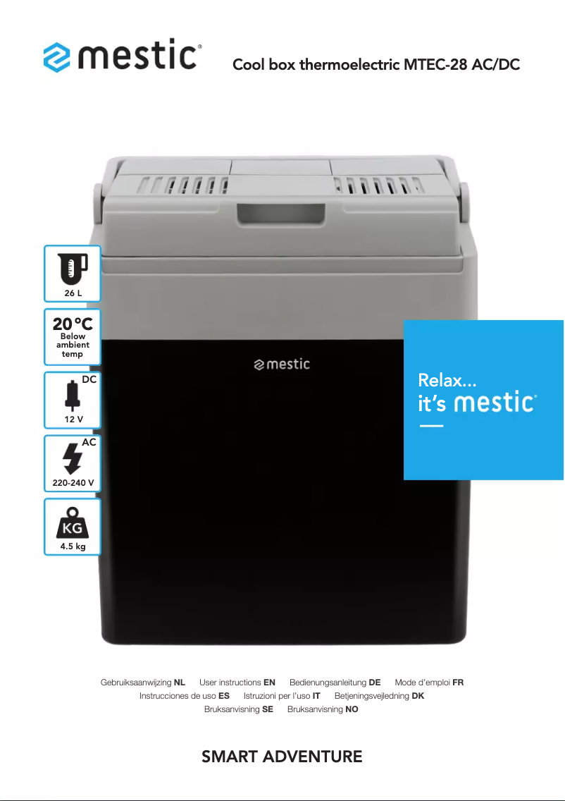 Página 1 del manual Manual de usuario Mestic MTEC-28