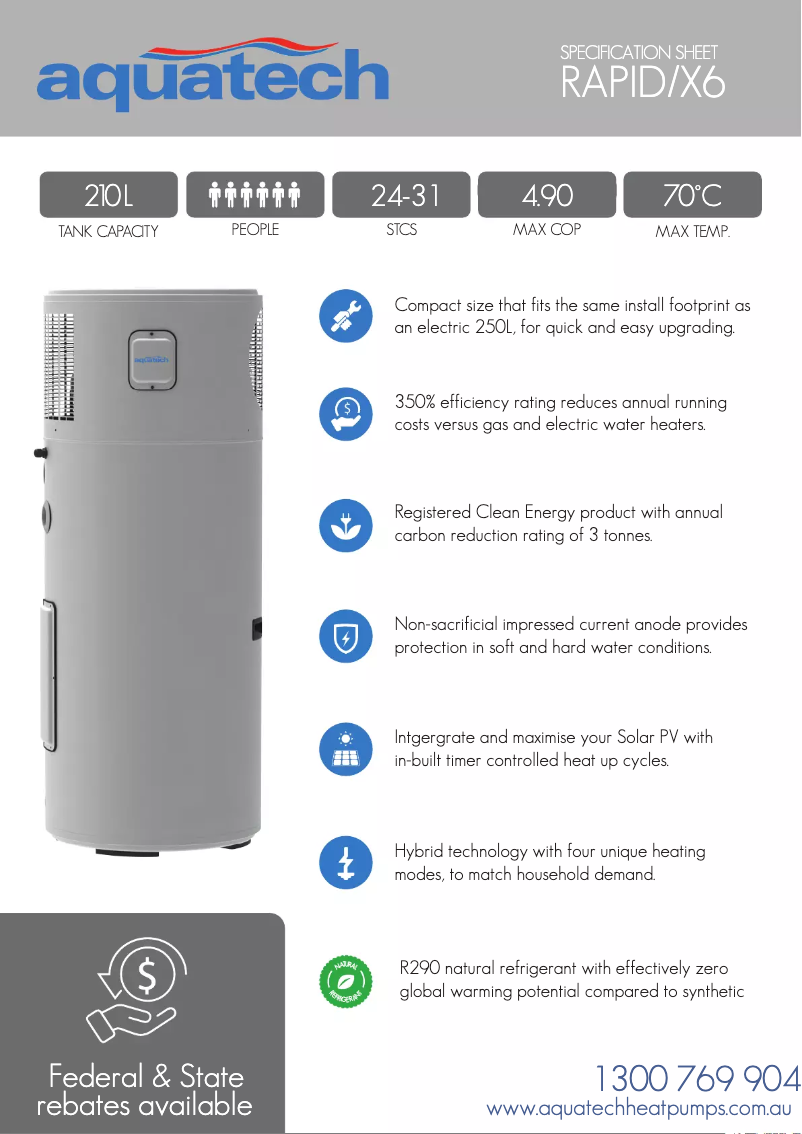 Página 1 del manual Manual de usuario AquaTech RAPID/X6
