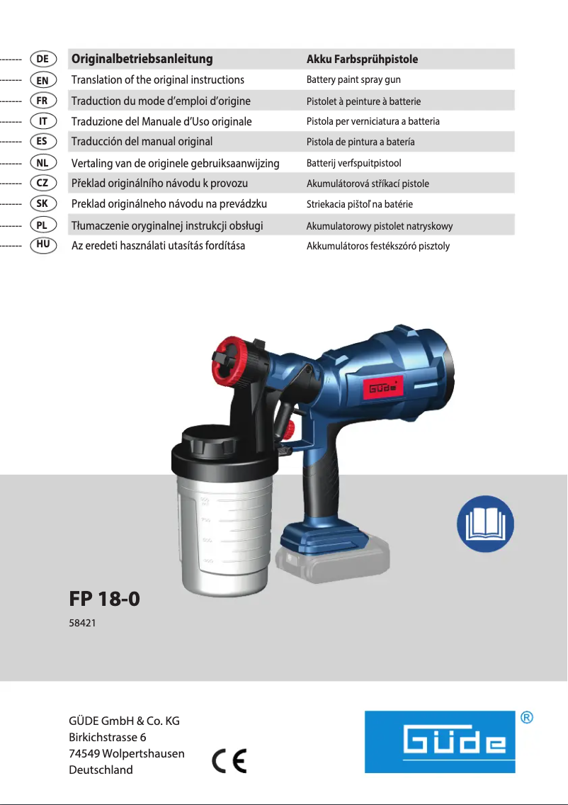 Imagen de la primera página del manual del dispositivo FP 18-0