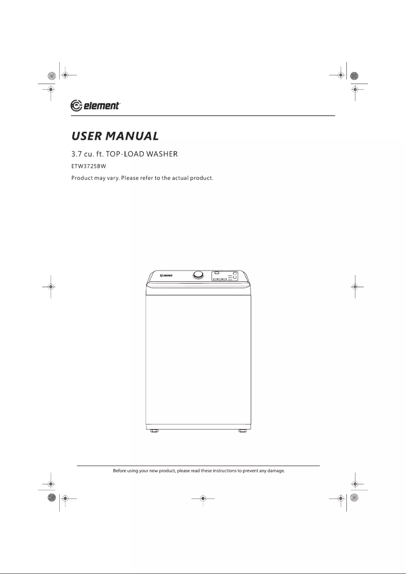Página 1 del manual Manual de usuario Element ETW3725BW