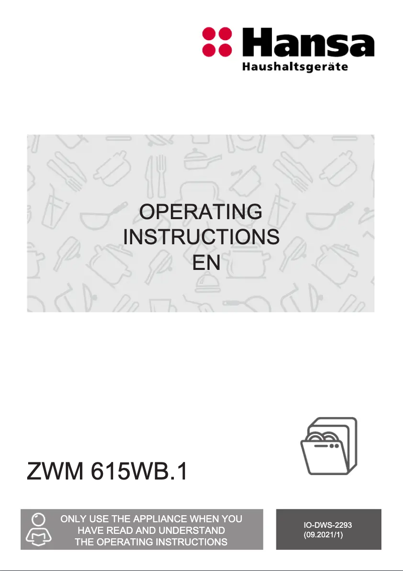 Imagen de la primera página del manual del dispositivo ZWM 615WB.1