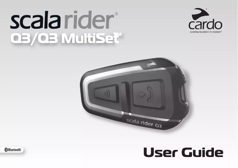 Imagen de la primera página del manual del dispositivo Scala Rider Q3
