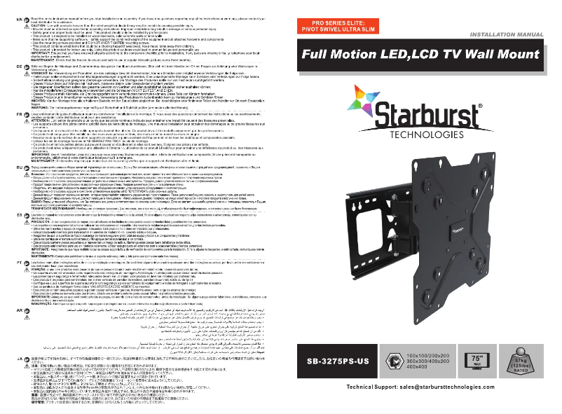 Imagen de la primera página del manual del dispositivo SB-3275PS-US