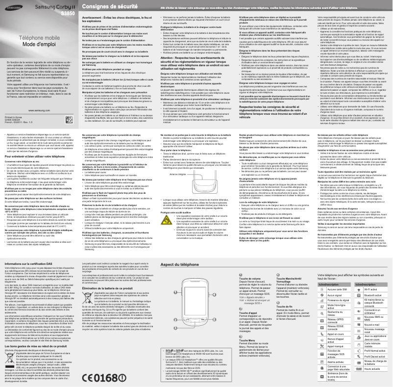 Página 1 del manual Manual de usuario Samsung Corby 2 GT-S3850