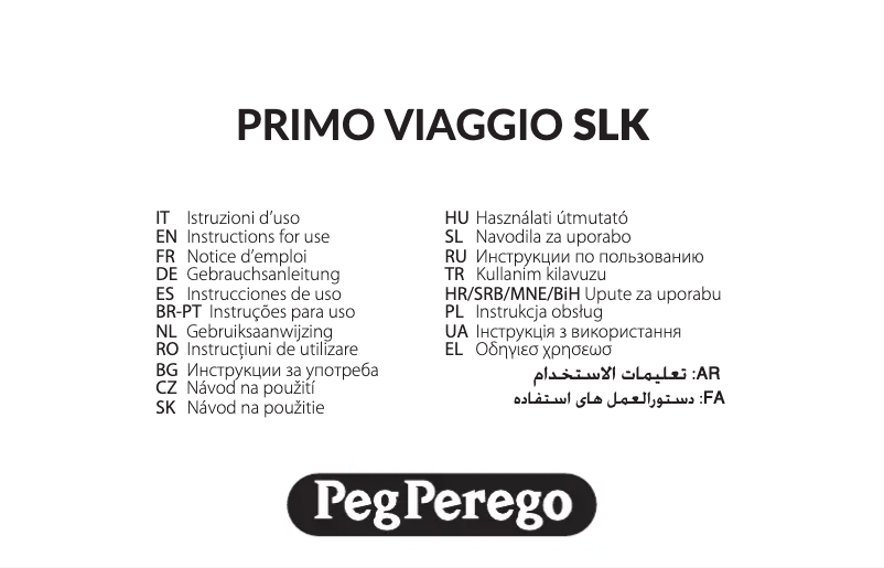 Imagen de la primera página del manual del dispositivo Primo Viaggio SLK