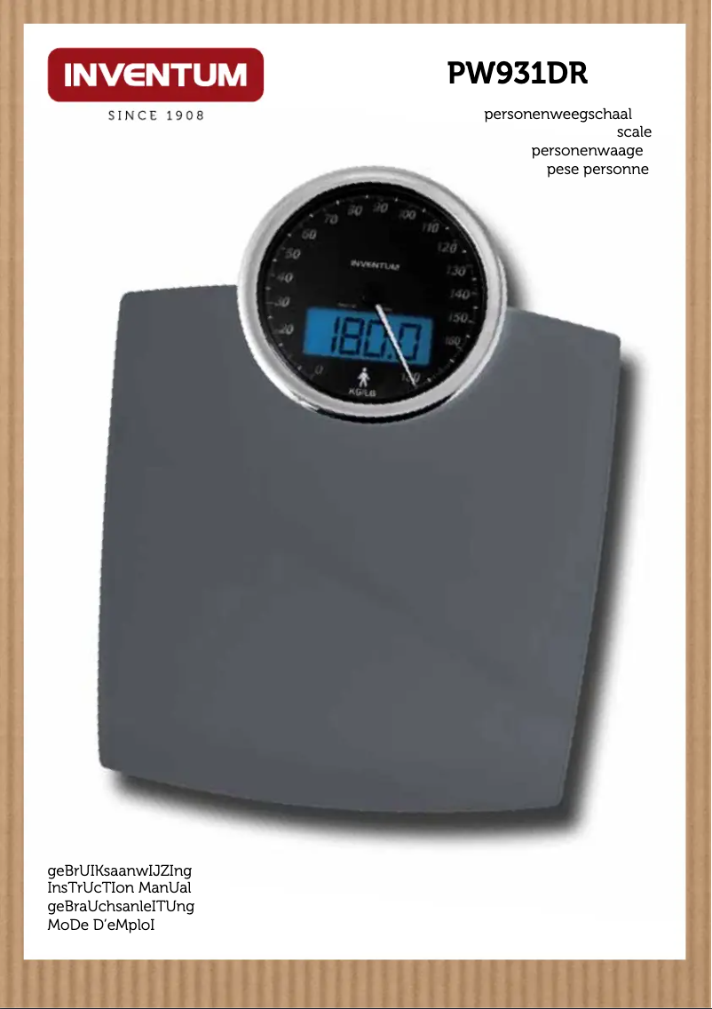 Página 1 del manual Manual de usuario Inventum PW931DR