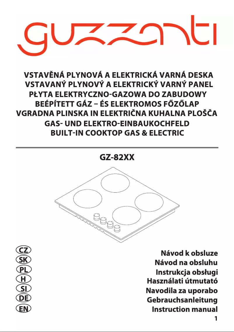 Imagen de la primera página del manual del dispositivo GZ-8210