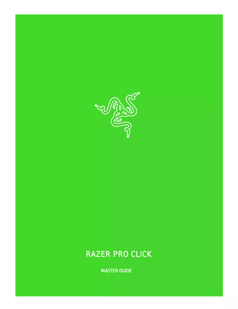 Página 1 del manual Manual de usuario Razer Pro Click